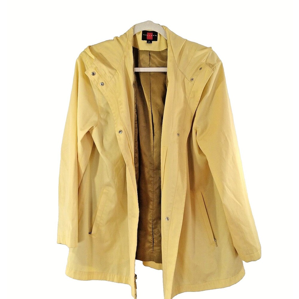 Nordstrom Gallery Unisex Yellow Rain Resistant Repellent Jacket Windbreaker XL